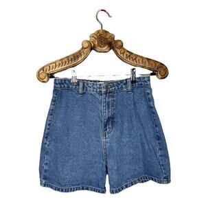 Hustle N Holla Jean Shorts Jorts High Waist Rigid Denim Casual Summer Small